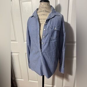 J. Crew Medium Women’s Blue Casual Shirt 100% Cotton